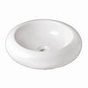 Decolav 1421-CWH 19-Inch Round Ceramic Vitreous China Vessel, White