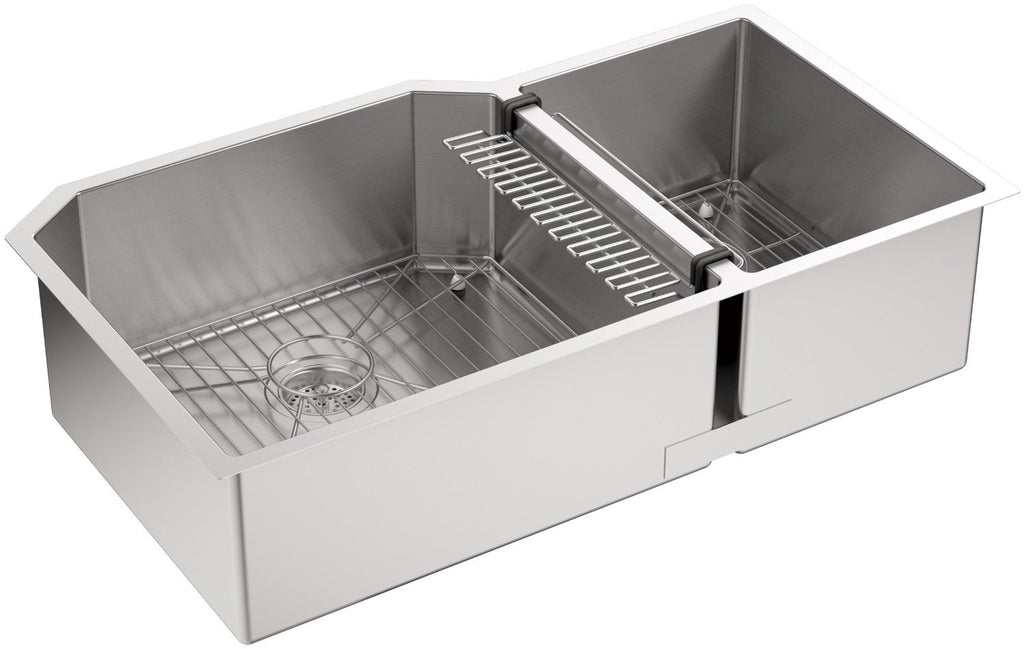 KOHLER Strive Undermount Double-Bowl Kitchen Sink 16-Gauge Stainless Steel