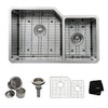 Kraus KHU123-32 32in. Undermount 60/40 Double Bowl 16-Gauge Stainless Steel Kitchen Sink
