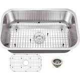 Schon SCSB301816 Luxury Undermount 16 Gauge Stainless Steel Single Bowl Sink