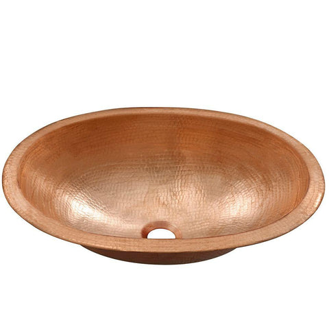 SINKOLOGY Strauss Dual Mount Handmade Pure Solid Copper Bathroom Sink in Naked Copper