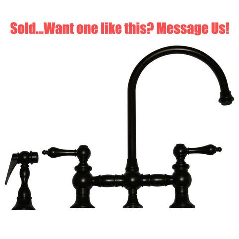 Whitehaus Collection Vintage III 2-Handle Standard Kitchen Faucet in Oil Rubbed Bronze