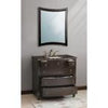 Virtu USA Venice 36-1/4 in. Single Basin Vanity in Espresso Granite Top and Mirror