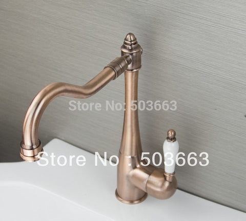 Newly Contemporary Antique Copper kitchen Swivel Sink Faucet Mixer Taps Vanity Faucet L-A39 Mixer Tap Faucet