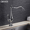 OKAROS Basin Faucet Kitchen Faucet Brass Chrome/Golden/ORB 360 Degree Rotation Vessel Sink Hot And Cold Water Tap Mixer Torneira